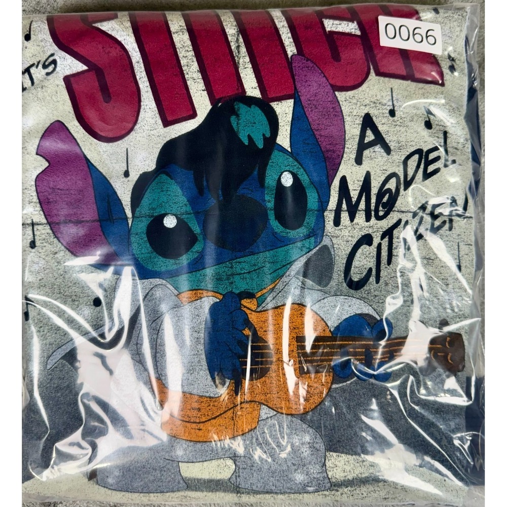 Disney Lilo & Stitch Elvis Model Citizen Graphic Sweatshirt Navy Large RN117508 - Picture 11 of 11